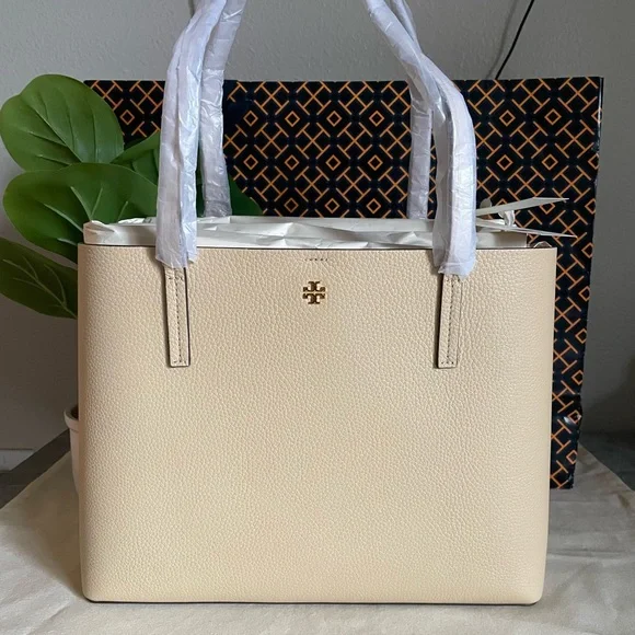 New, tory burch Blake center zip tote bag soft serve/bay gray - Picture 2 of 14